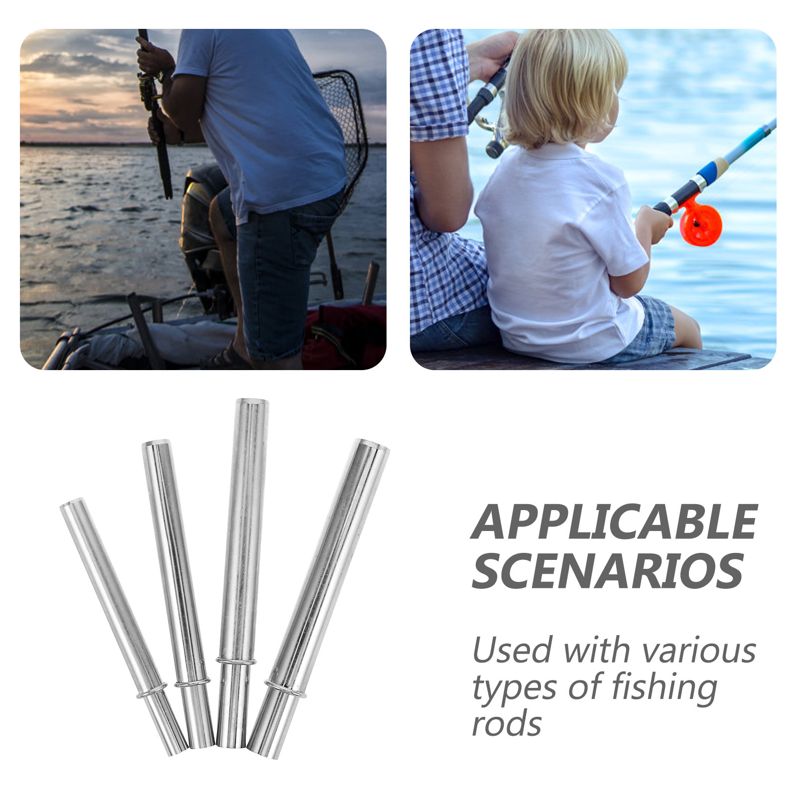 4pcs Stainless Steel Fishing C - đánh giá và giá Fishing Rod Spinning