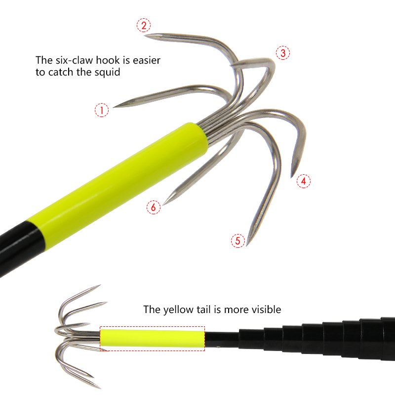 4/3M Telescopic Squid Gaff Anc - đánh giá và giá Fishing Rod Casting