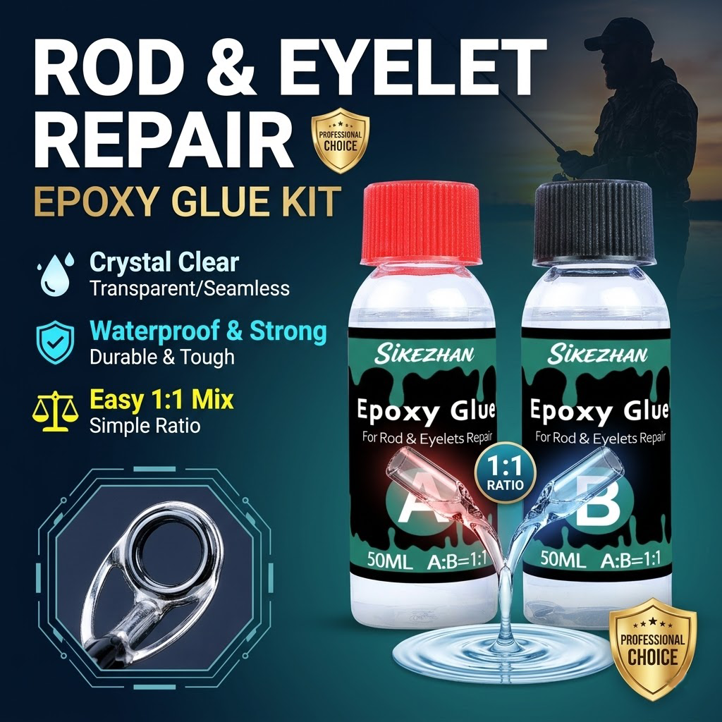 Clear 2-Part Fishing Rod Epoxy - đánh giá và giá Fishing Rod Building Kit
